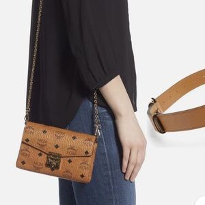 Authentic MCM Patricia Visetos small belt bag bumbag excellent condition